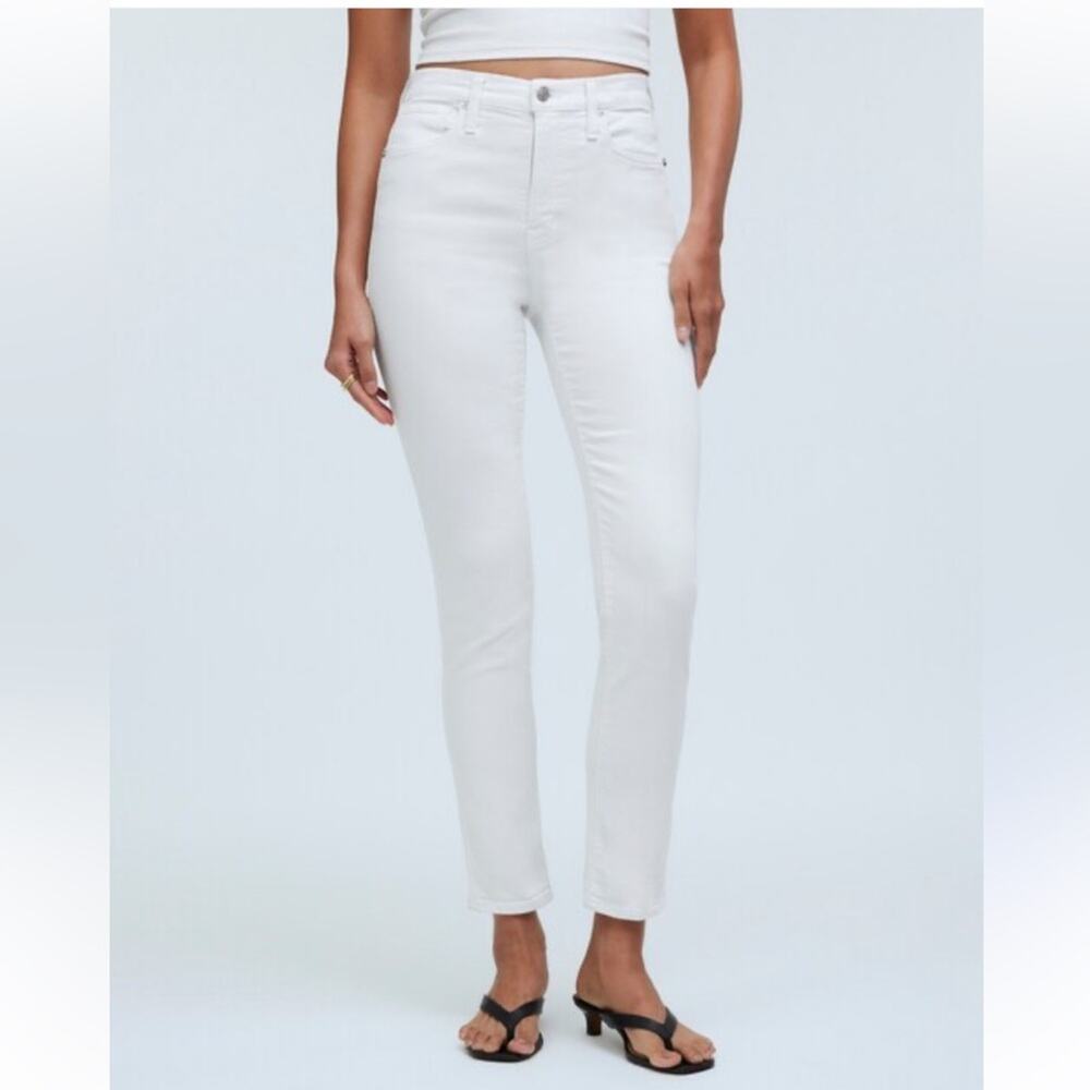 Madewell White High-Rise Skinny Jeans